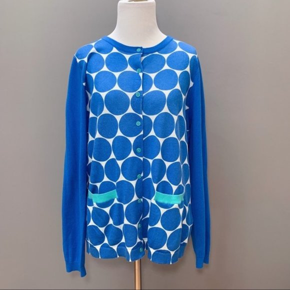 Boden Sweaters - Boden blue dot cardigan sweater, US 14.